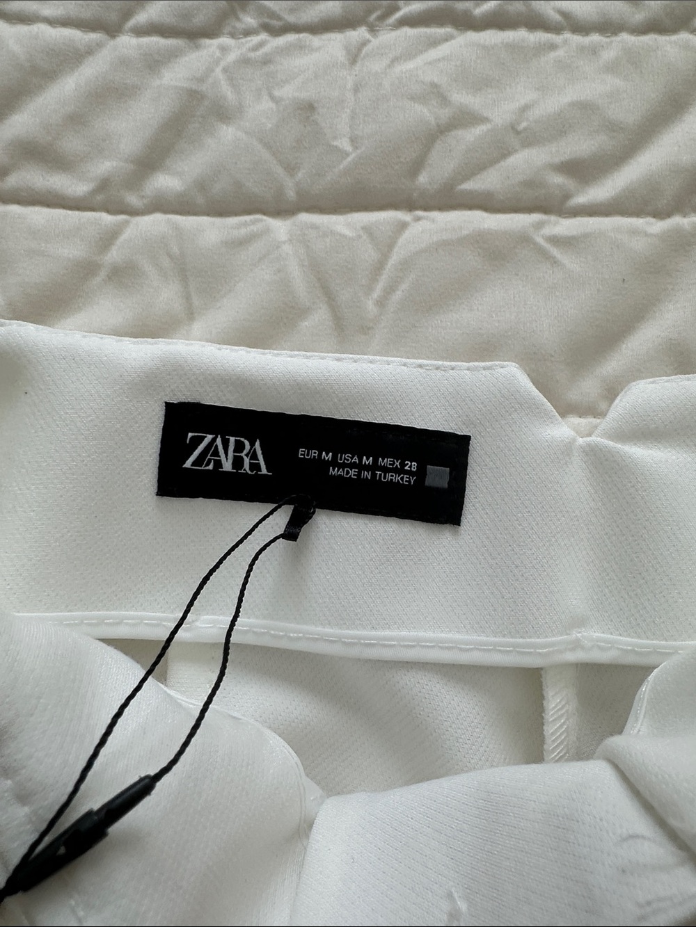Zara White Women's Tailored High-Rise Dress Pants - Picture 3 of 5